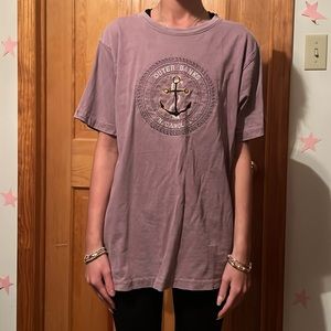 Outer Banks graphic, purple tee, size small